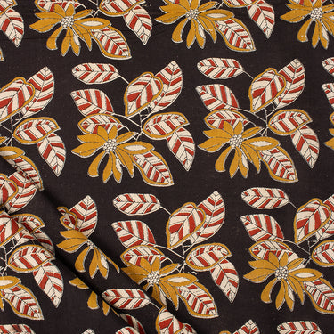 Pure Cotton Leaf Bagru Hand Printed Fabric