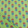 Soft Green Floral Hand Block Print Fabric Online
