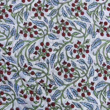 Multicolor Floral Printed Soft Cotton Hand Block Print Fabric