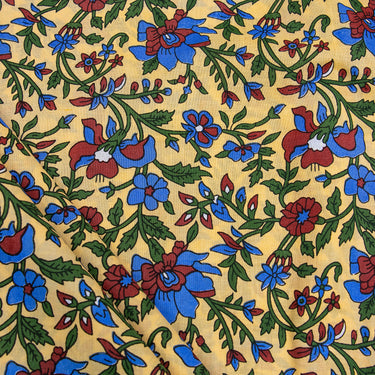 Hand Block Floral Printed Soft Cotton Modal Fabric Online