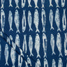 Hand Block Fish Printed Cotton fabric