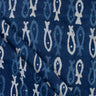 Fish Print Indigo Fabric
