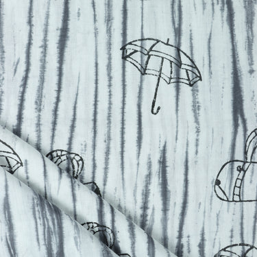 Trendy Block Umbrella Printed Cotton Fabric Material Online