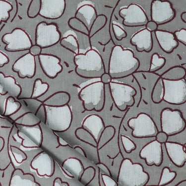 Hand Block Printed Voile Cotton Fabric Online