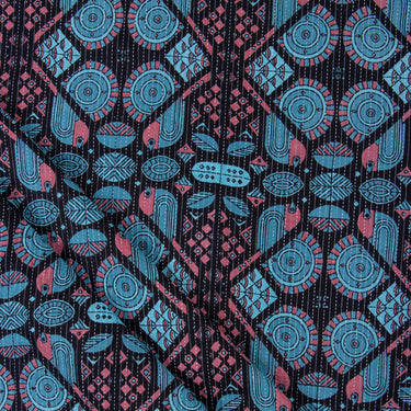 Premium Hand Block Kantha Print Fabric Online