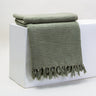 Light Green Cotton Solid Sofa Throws Online