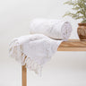 White Tufted Throw Blankets For Couch Decor