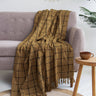 Black Stripes Pure Cotton Throw Blanket For Couch