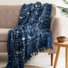 Blue Bird Print Cotton 3-Seater Sofa Throws Online