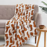 Brown Tiger Block Print Throw Blankets Online