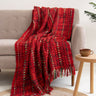 Maroon Cotton Handmade Acrylic 2, 3 Seater Sofa Throws