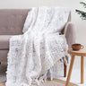 White Acrylic Cotton Throws For Sofas Online
