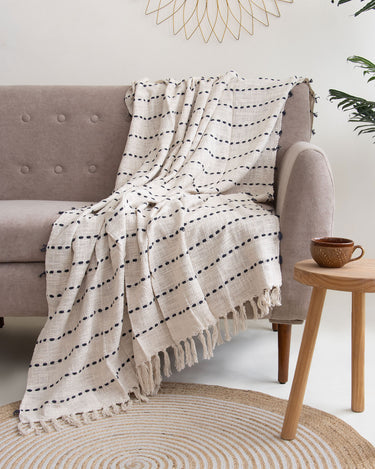 Luxury 100% Cotton Woven Throw Online