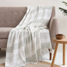 Green Woven Cotton Throw Blanket Online
