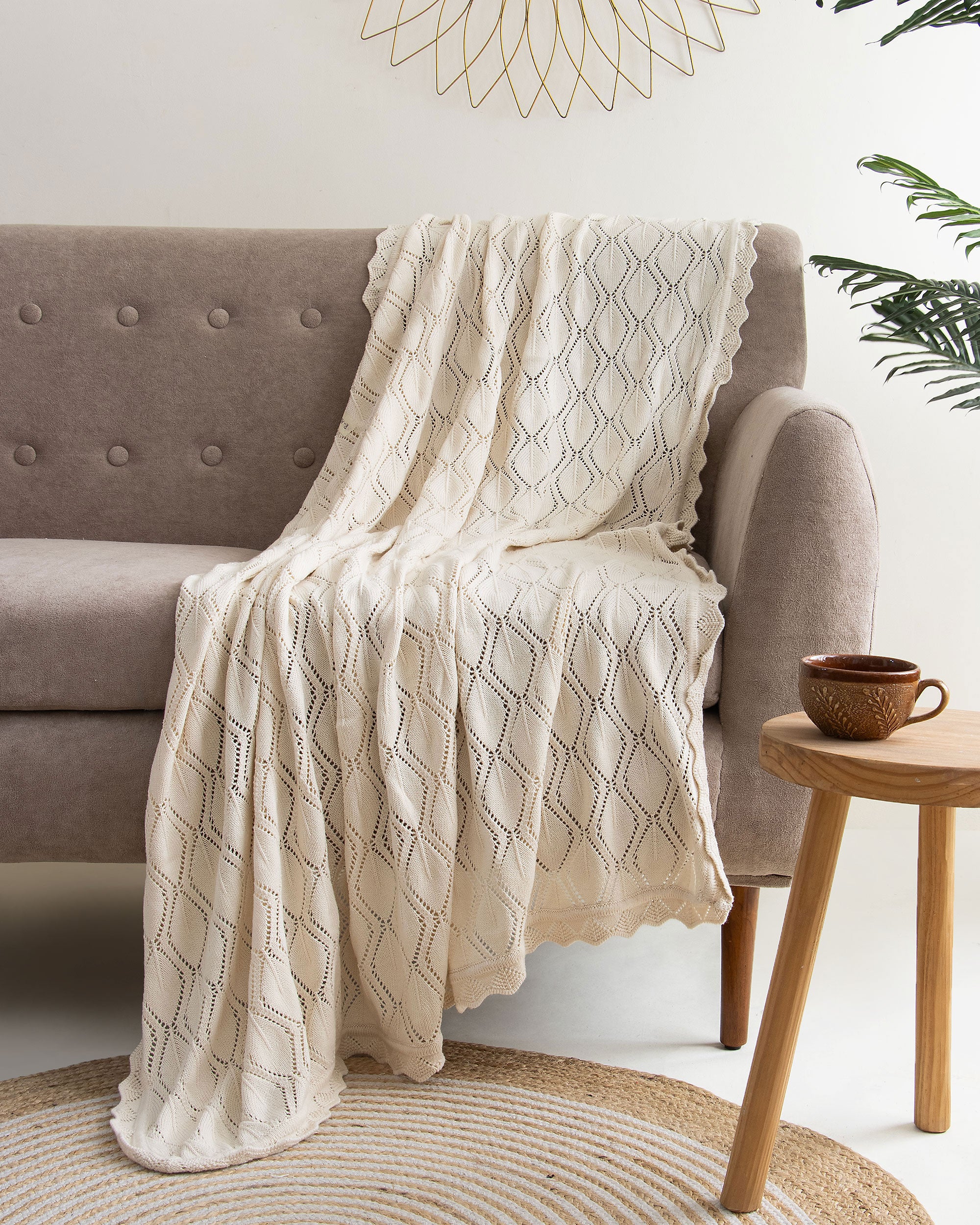 Buy Cozy Woven Throw Blanket Soft Warm for Home Decor