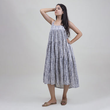 Trendy Dresses For Women Grey Tie Dye Cotton Online