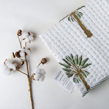 Palm Tree Mulmul Cotton Newborn Blanket Online