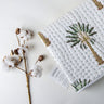 Quilt Blanket Green Palm Print Cotton Online