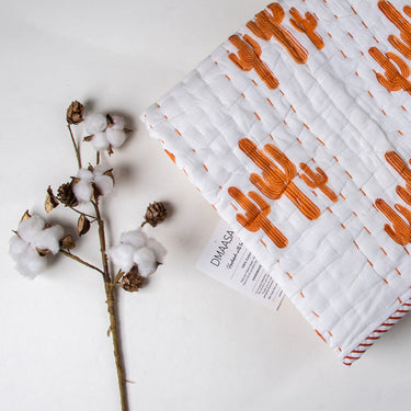 Baby AC Quilt In Cactus Soft Cotton Reversible Online