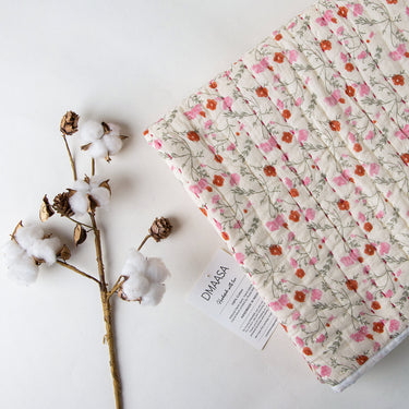 Baby Blankets For Winter Floral Printed Soft Mulmul Cotton Newborn