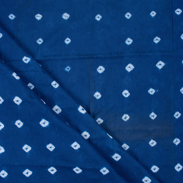 Royal Blue Bandhani Print Cotton Fabric