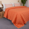 Solid Orange Cotton Reversible Machine Quilt