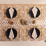Traditional Hand Block Brown Floral Print Pure Cotton Table Cover