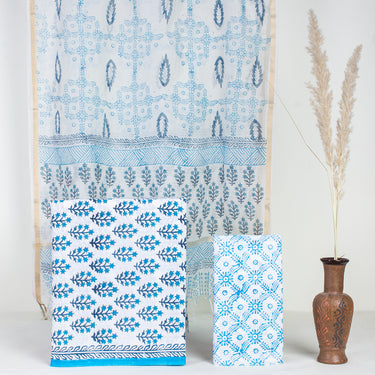 New Unstitched Cotton Suits With Chanderi Dupatta Onliine