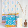 Handmade Leaf Blue Cotton Suit with Cotton Dupatta Online