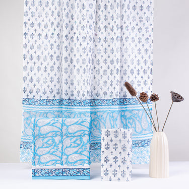 Sky Blue Pure Cotton Suits With Dupatta Online