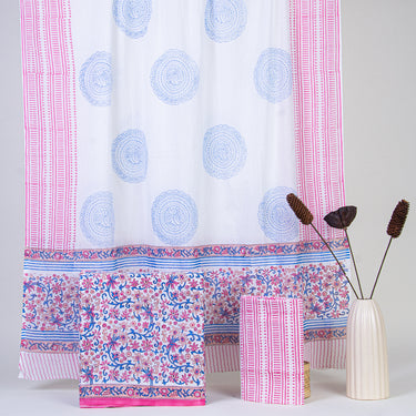 Hand Block Printed Cotton Suits With Cotton Dupatta Online