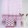 Maroon Floral Block Printed Unstitched Suits Cotton With Cotton Dupatta