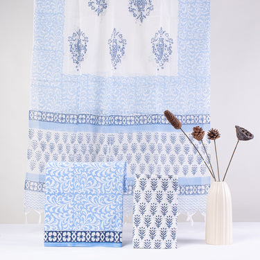 Block Unstitched Suits Cotton With Kota Doria Dupatta