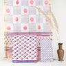Pink Sun Flower Cotton Suit with Kota Doria Dupatta