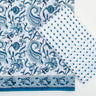 Blue Paisley Hand Painted Organza Dupatta with Cotton Suit Online