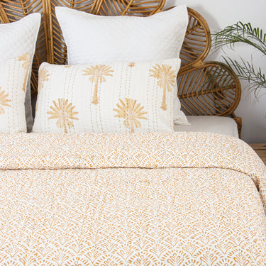 Voile Cotton Block Print Kantha Quilt
