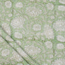 White Floral Hand Block Print Fabric