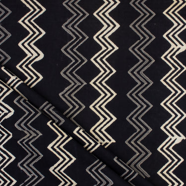 ZigZag Monochrome Cotton Fabric