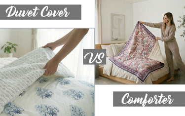Hand Block Printed Duvet Cover VS Comforter