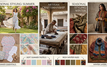 Hand Block Print Fabrics for Summer & Winter