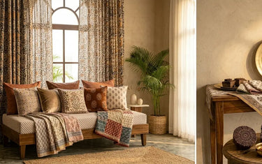Hand Block Print Fabric for Home Decor: Curtains, Cushion Covers
