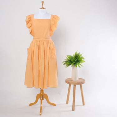 Apron Dress Yellow Cotton