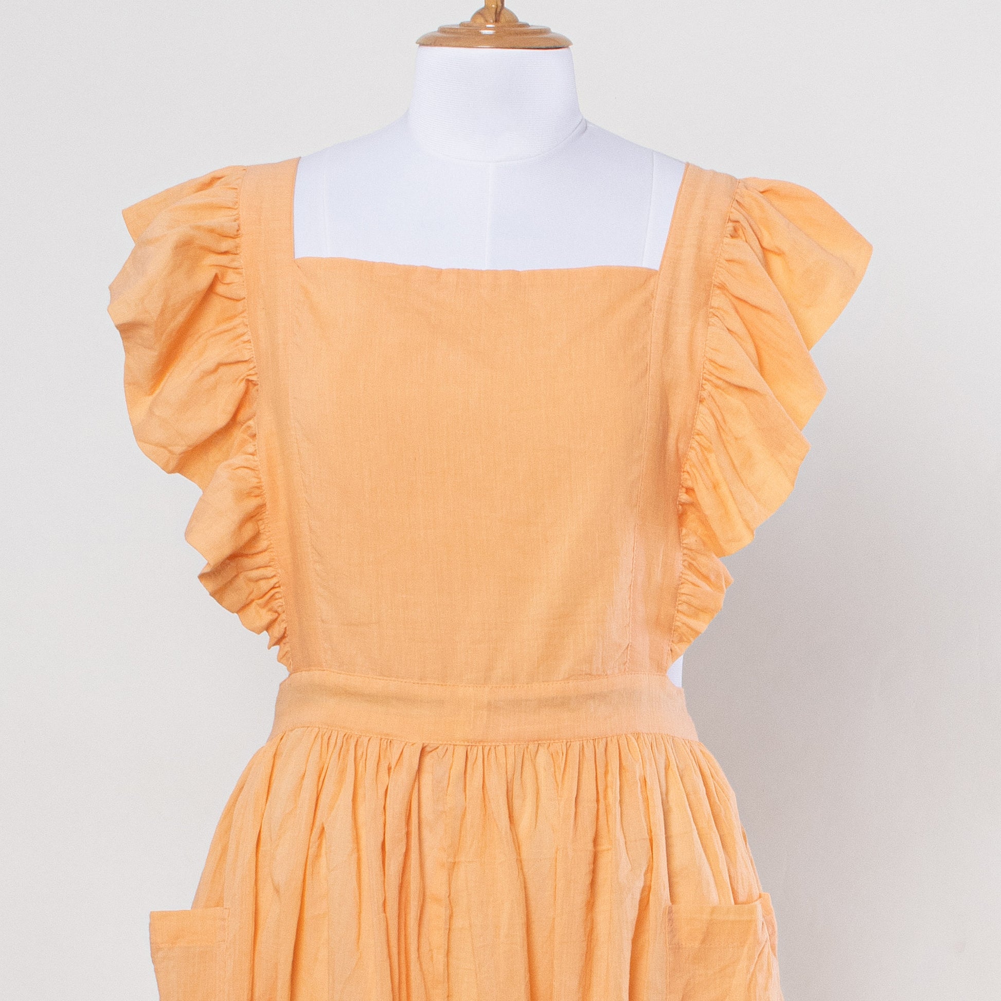 Apron Dress Yellow Cotton