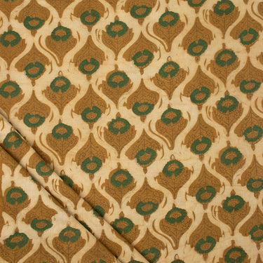 Ajrakh Hand Block Printed Soft Cotton Fabric for Dress Material