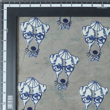 Animal Dabu Hand Block Printed Kashish Fabric