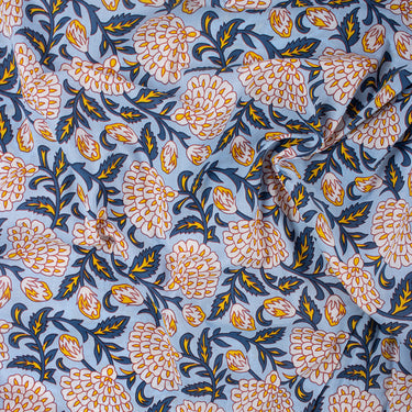 Attractive Cotton Floral Hand Block Print Fabric