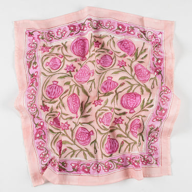 Hand Block Floral Printed Soft Cotton Bandana