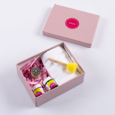 Wooden Block Printing Kit With White Stole