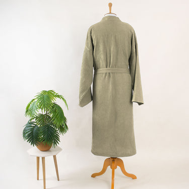 Waffle Bathrobe Unisex With Multiple Pocket