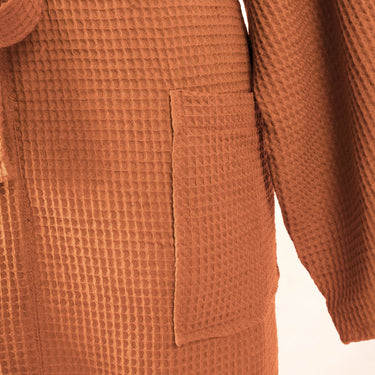 Solid Waffle Bathrobe for Women's 